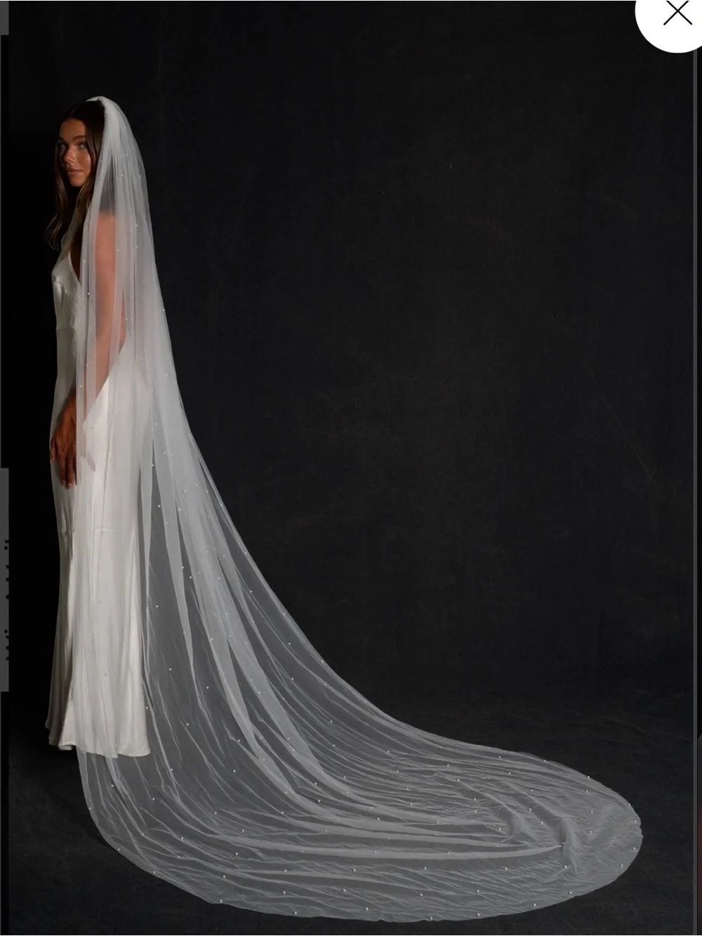 THE SERA VEIL: Pearl Veil, Single Tier, Cathedral Length